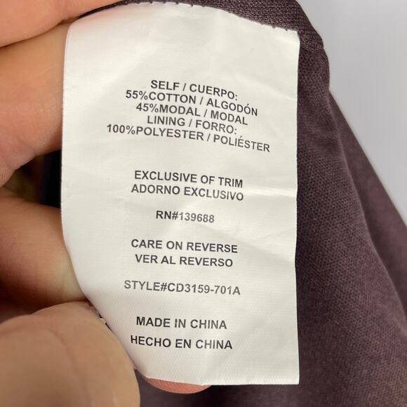 Alter'd State, Size Large, Brown & Orange Lightweight Fall Dres, Puff Sleeves - Picture 3 of 6